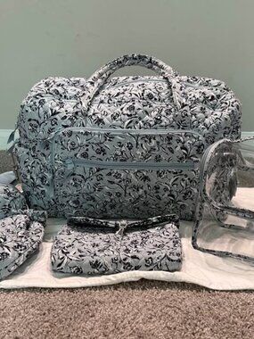 Vera Bradley Weekend Duffle Travel Bag and Accessories